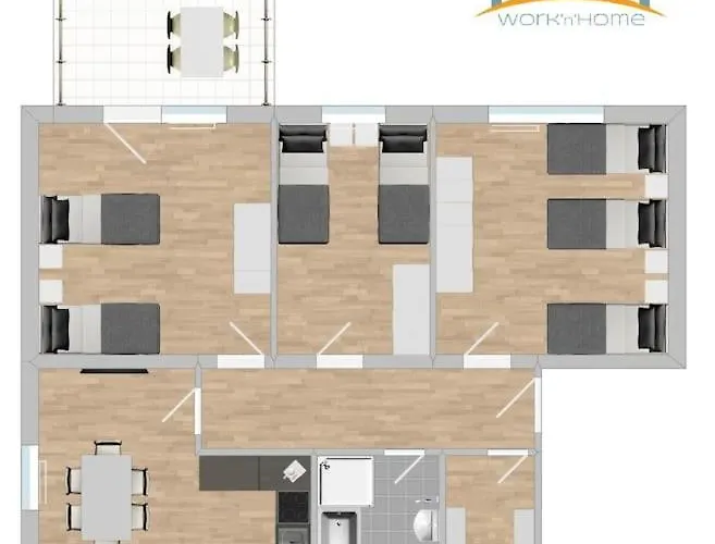 Sad501 - Gemuetliche Monteurwohnung Apartmán